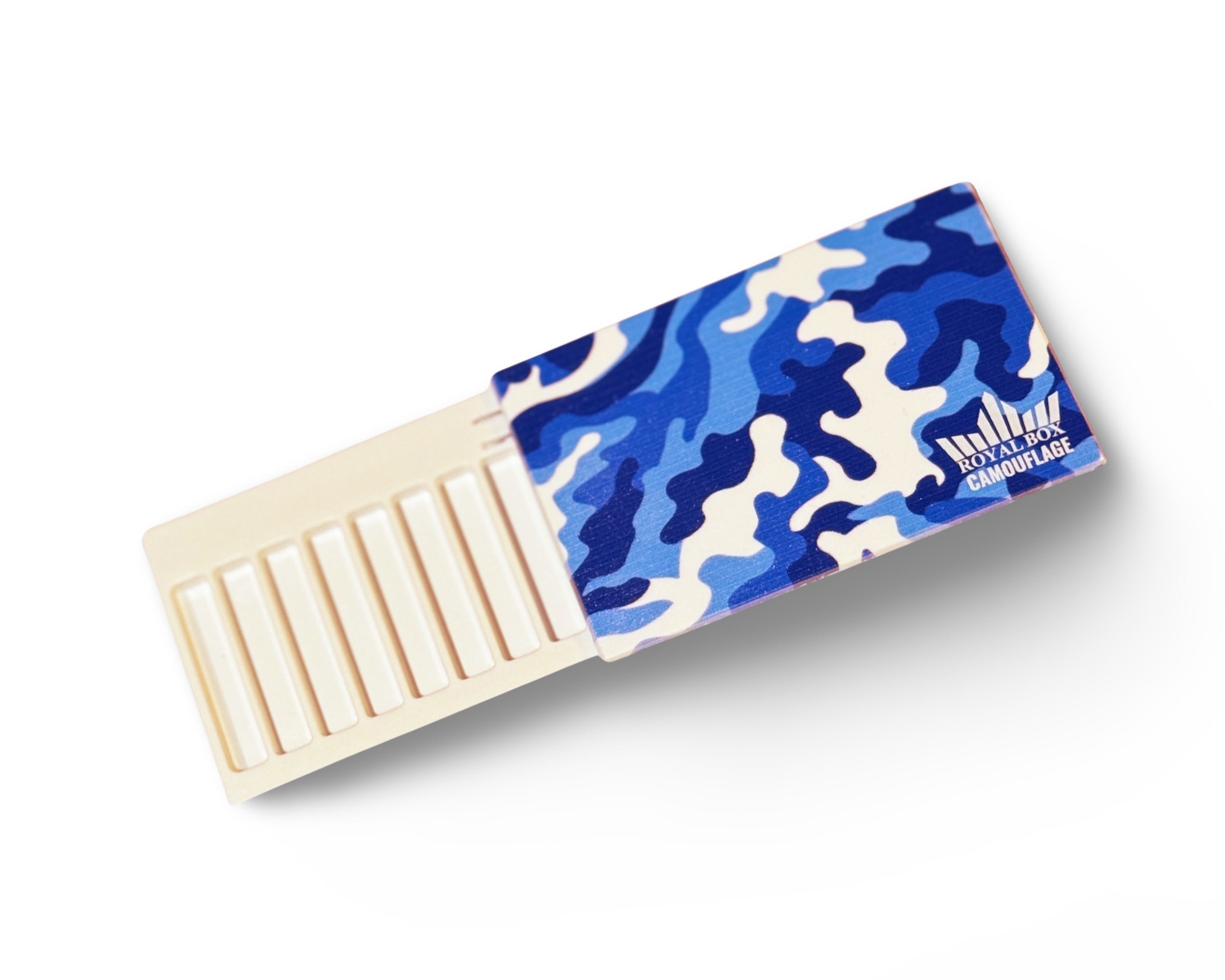 ''Royal Box' con tubi e dosatore – Camouflage Blu'