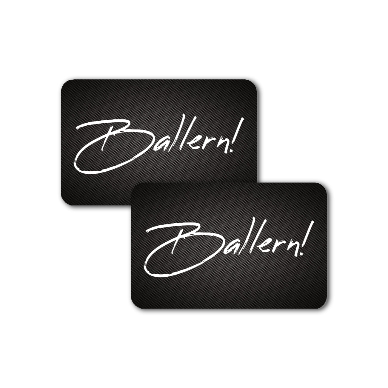 Hack-Karten Set „Ballern!“ in Carbon-Look – 2-pack