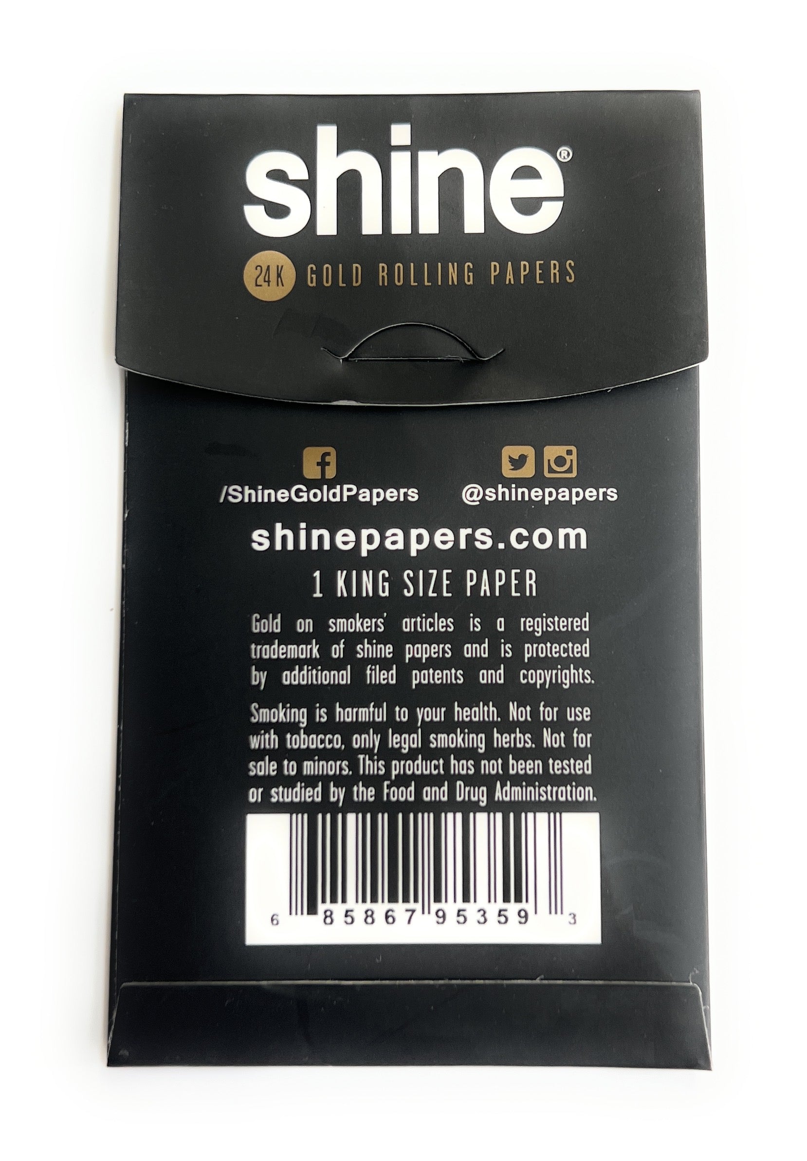 Shine 24k Gold Rolling Papers - King Size Gold Paper – Voor de exclusieve genot