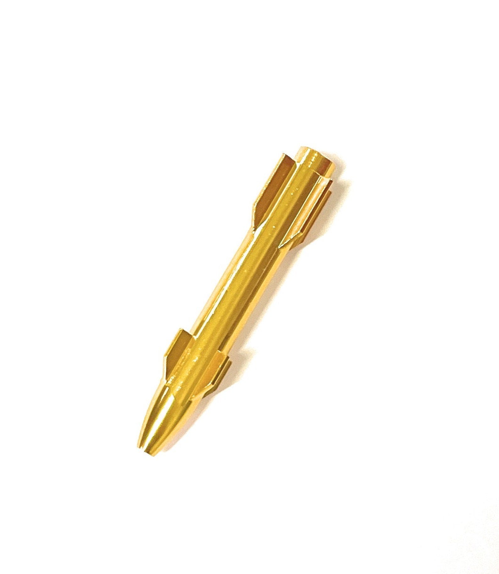 Tube made of aluminum in rocket look - for your snuff draw tube - snuff - snorter dispenser - length 77mm gold