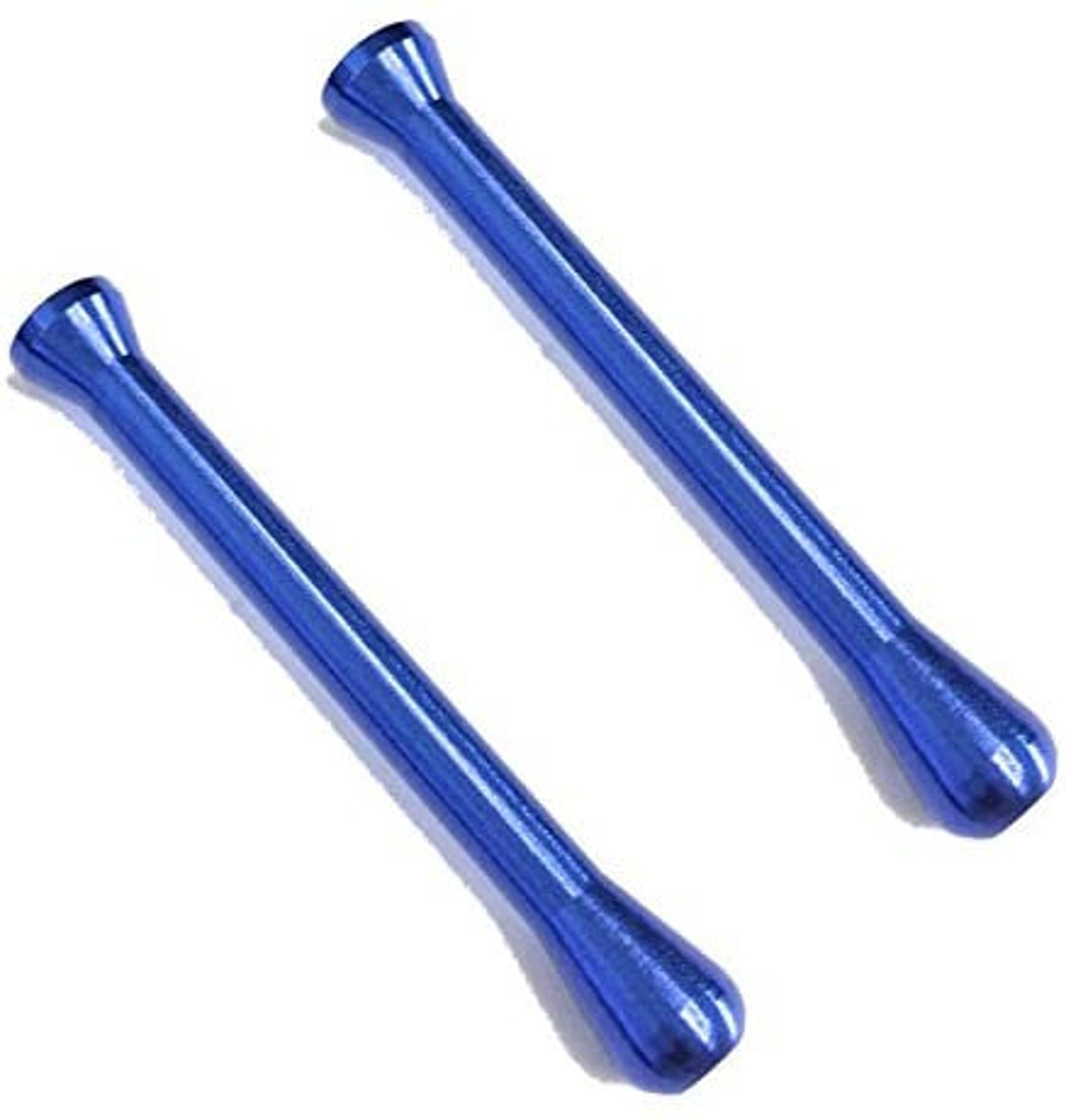 Juego de 2 tubos decorativos de aluminio (68mm, Azul) – Elegante y Práctico