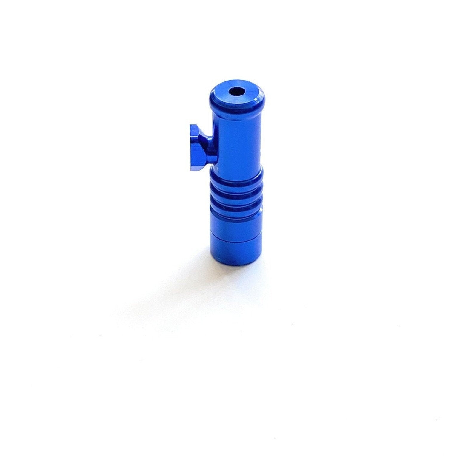 Dispenser portioner snuff made of aluminum/metal in blue