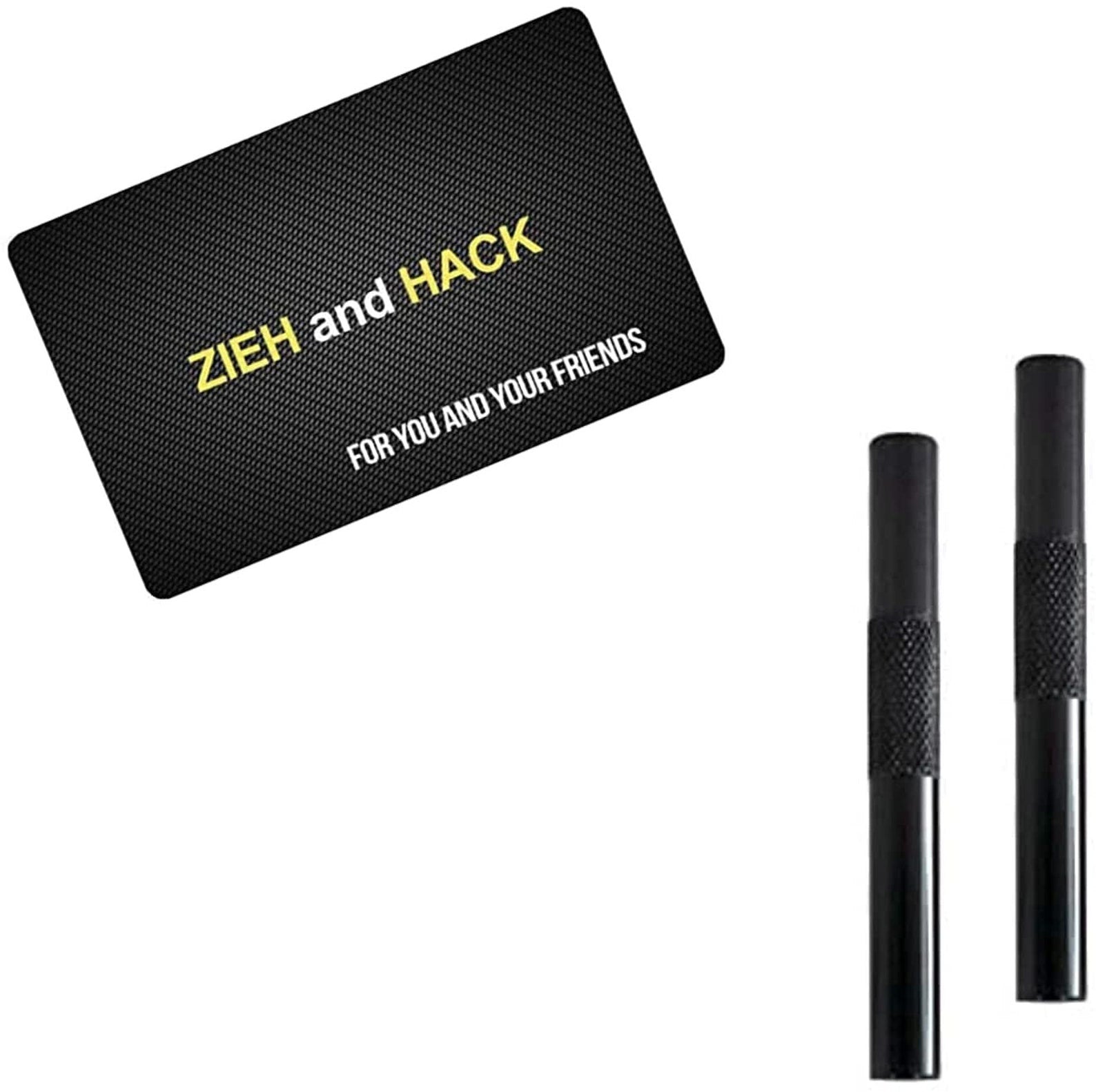 Set di tubi – 2x alluminio (nero, 70mm) con grip e carta di estrazione e hacking