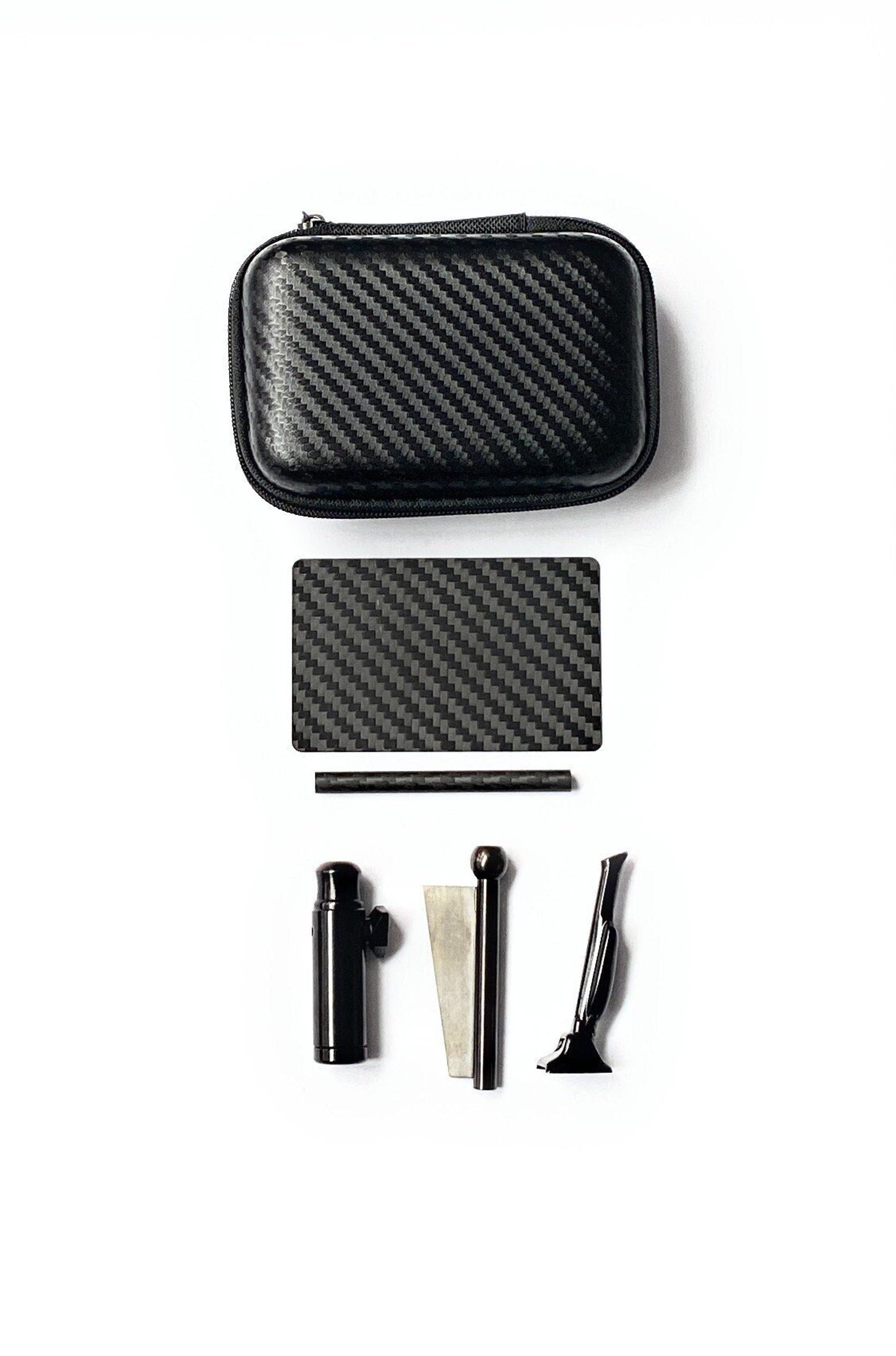 Carbon Black Set – Luxe accessoires in stijlvolle softcase