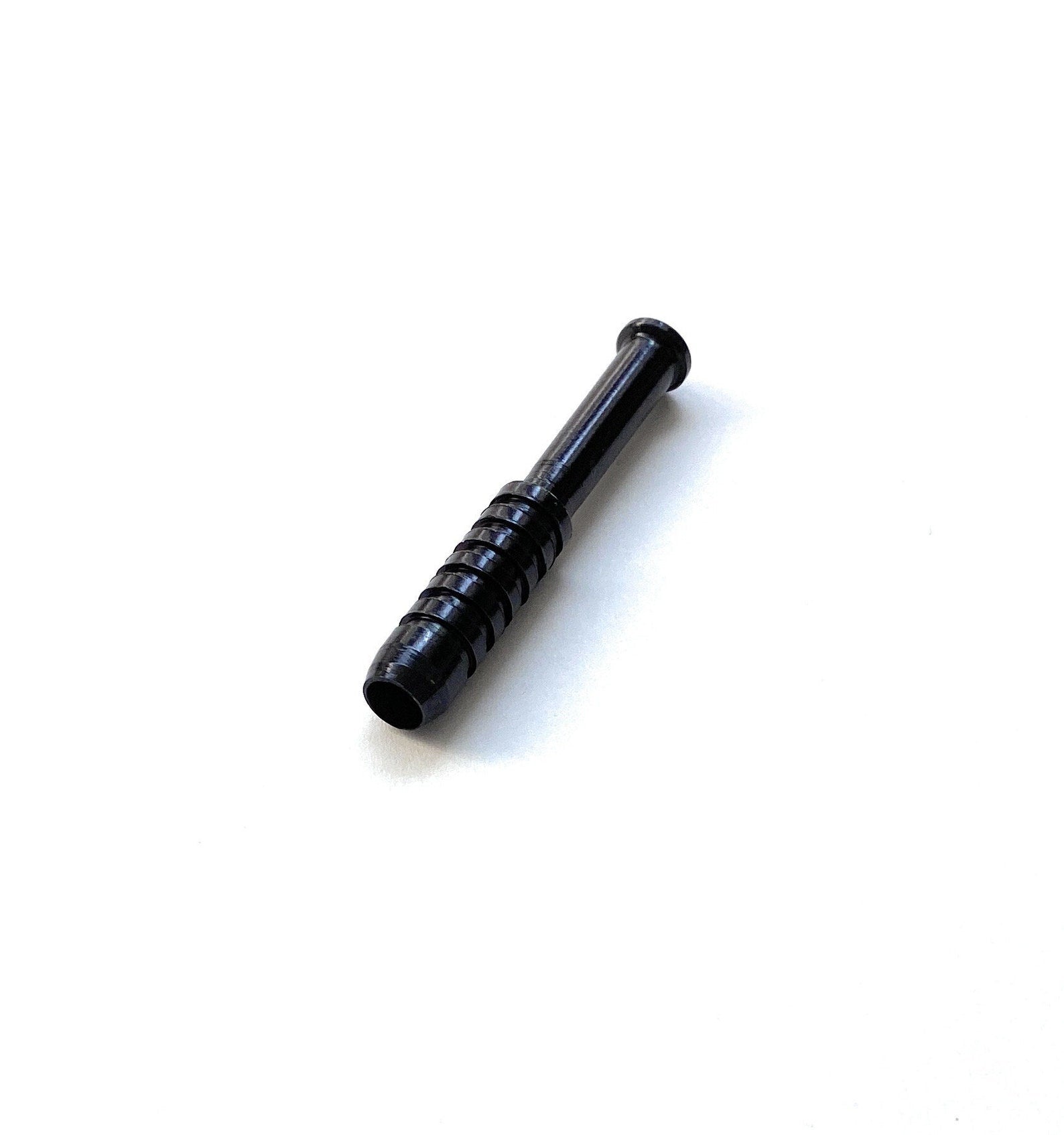 Aluminum Tube (55mm, Black, Ribbed) – Compact & Durable