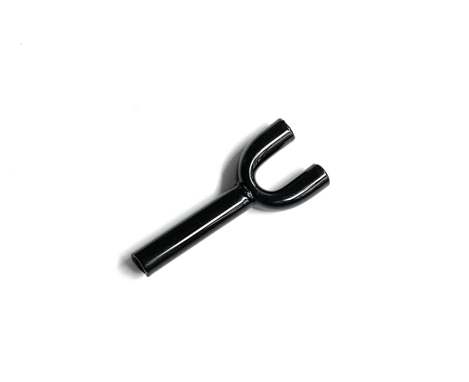 Tubo de vidrio negro (tubo doble, 65mm) – Elegante y estable