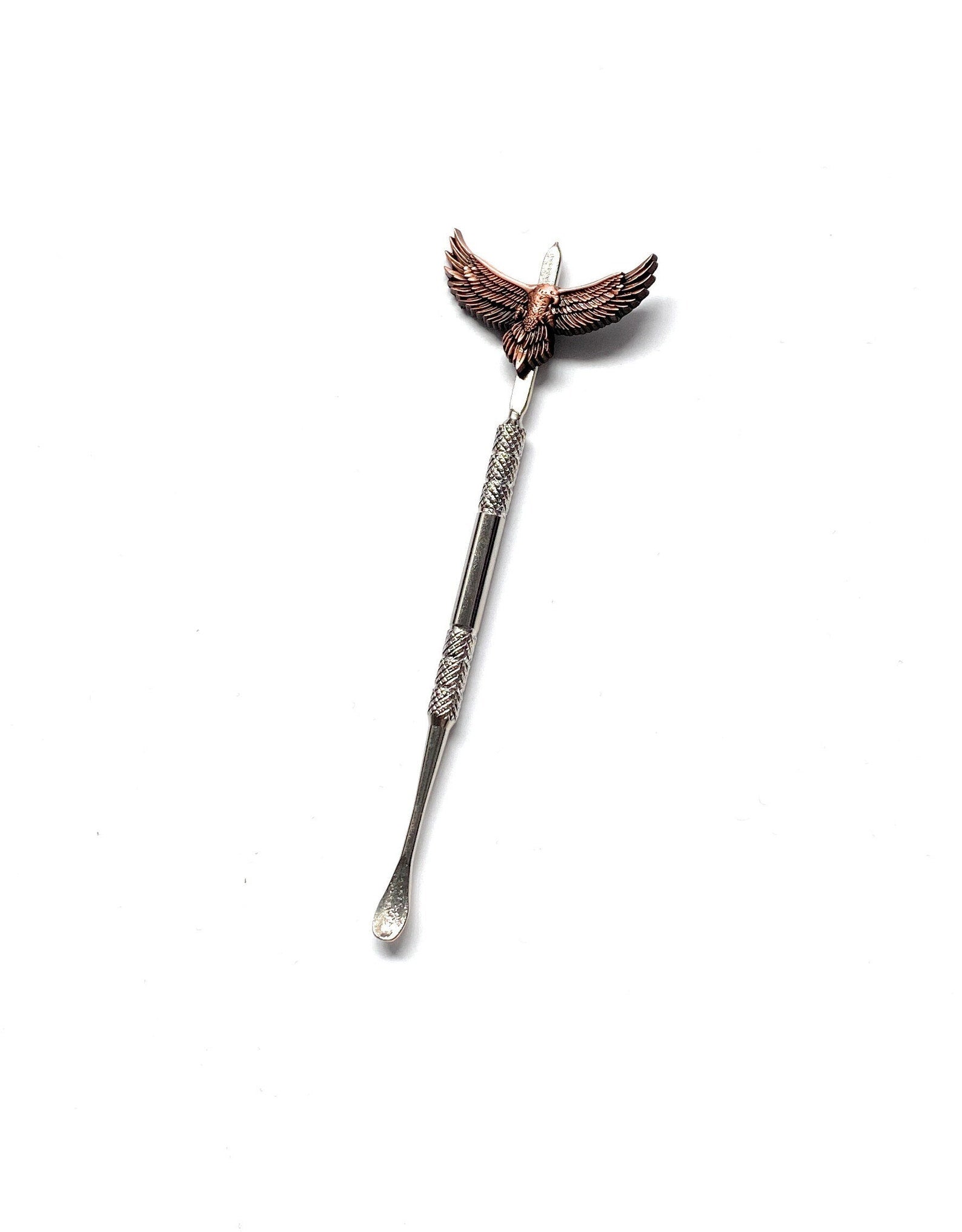 Cucharita (120mm) en plata con charm de águila en bronce – Diseño elegante y alta calidad de fabricación