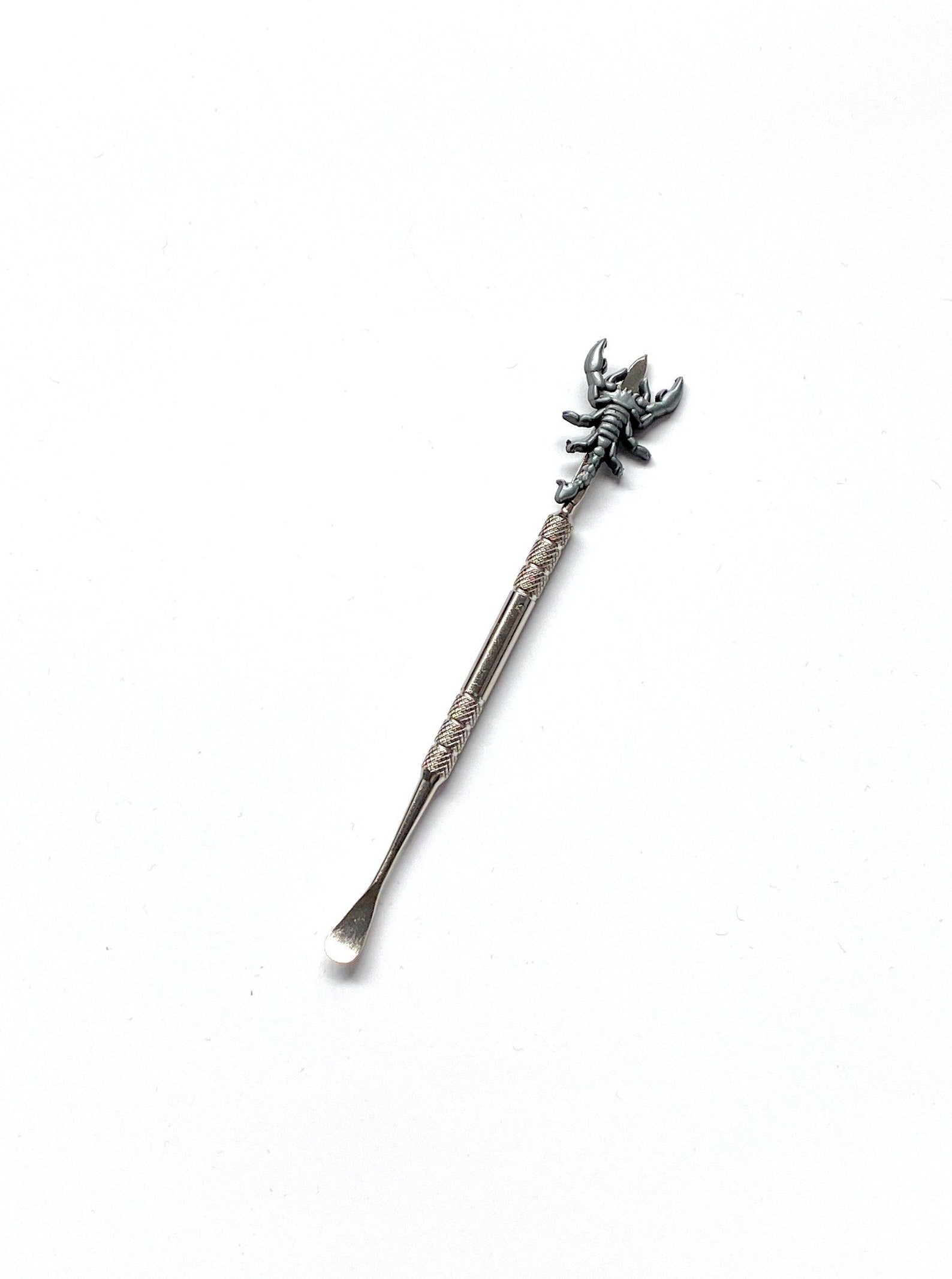 Mini-cuchara (120mm) en plata con charm de escorpión – Único y de alta calidad