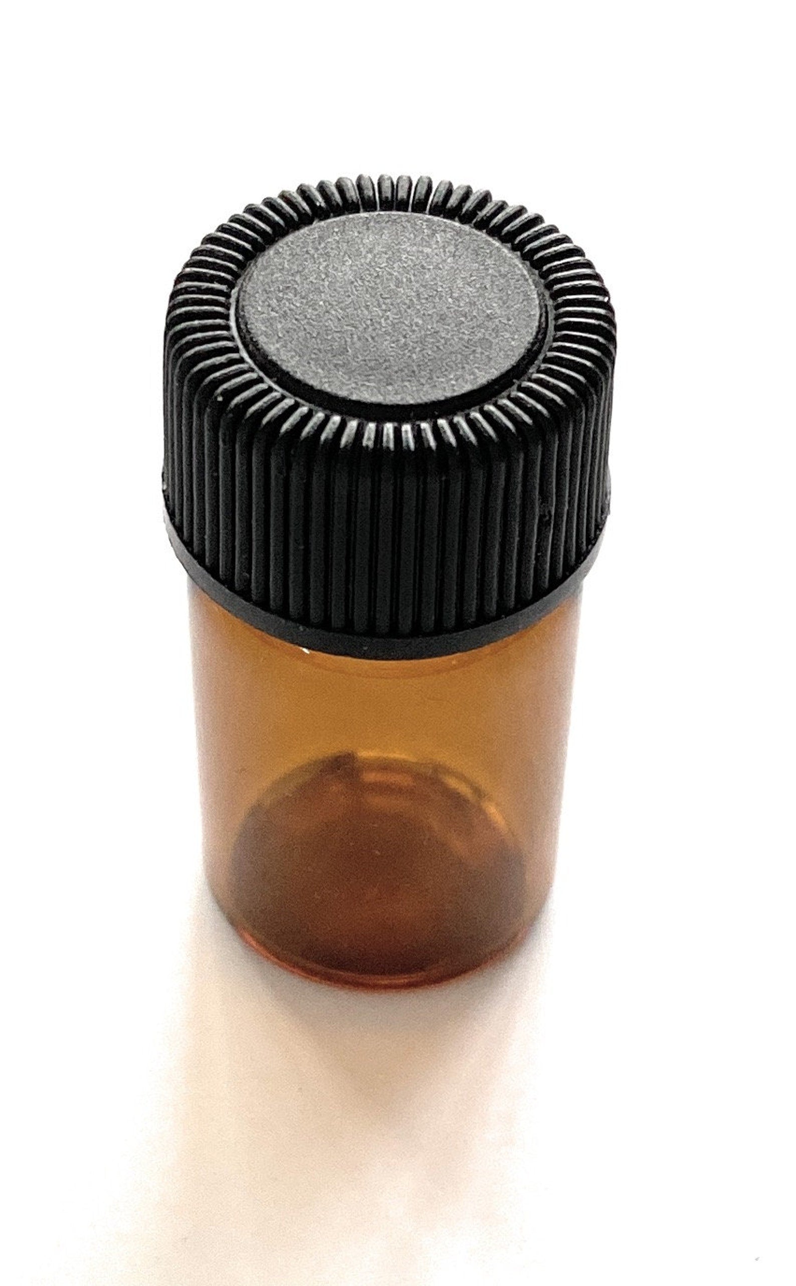 Small bottle in brown with a black screw cap Snuff set | Glass dispenser | Portioner | Donor | Sniff Snuff to go