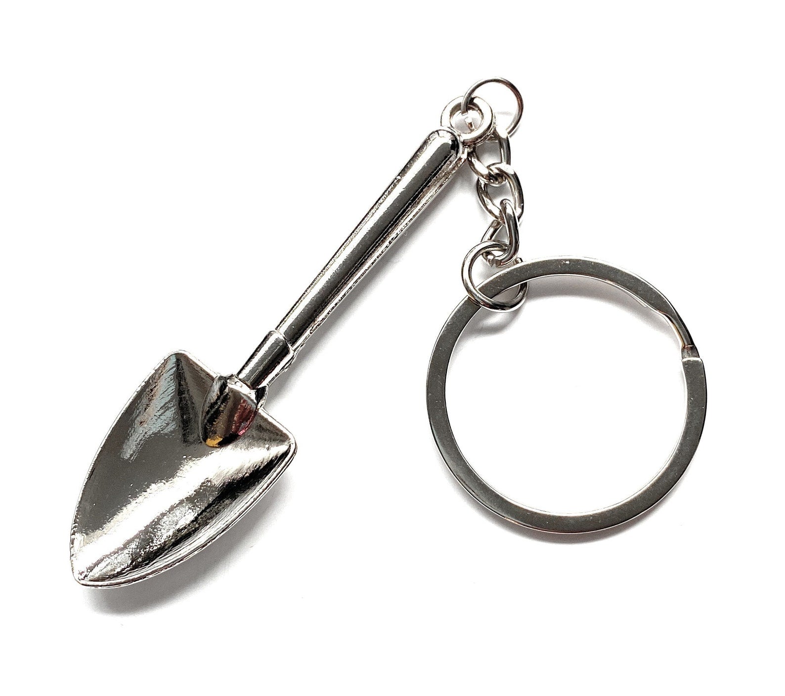 Spoon pendant in spade/shovel shape charm keychain spoon silver