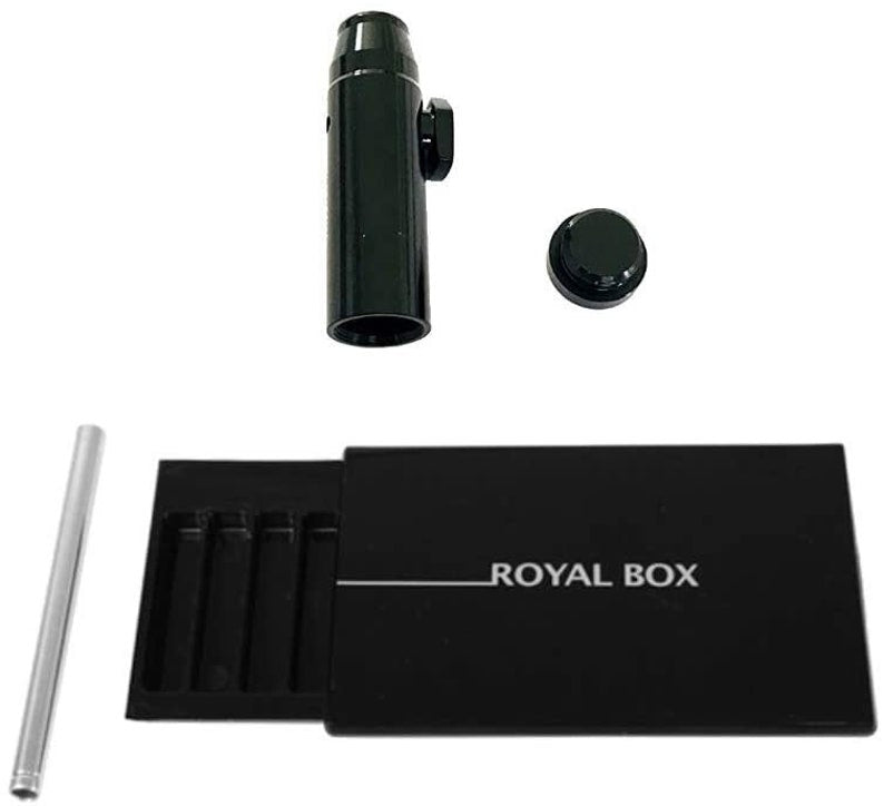 Royal Box deluxe snuff snorting dispenser kit white