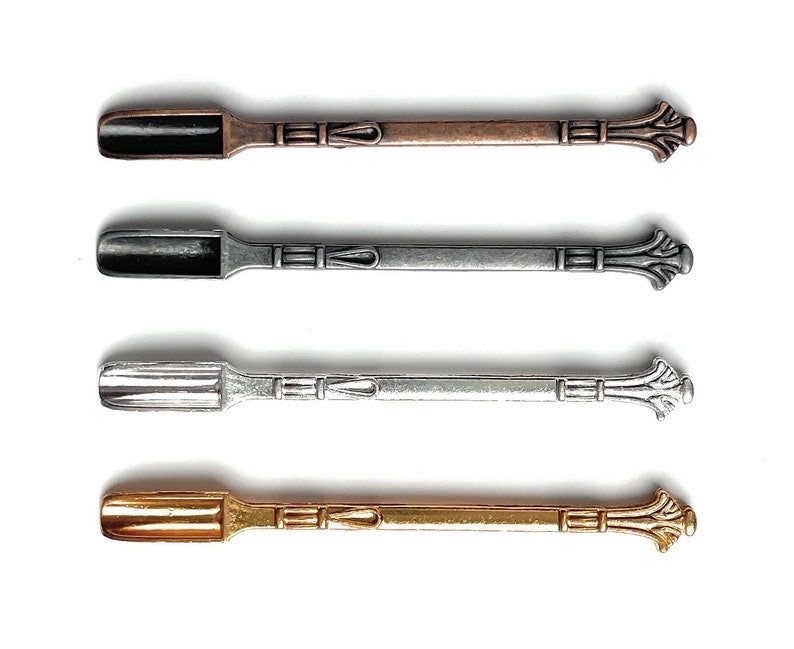 Elegante set di 4 mini cucchiai (80mm) – Oro, Argento, Ferro e Bronzo