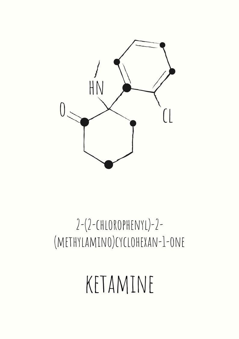 Póster "Ketamina" – DIN A3 con marco negro