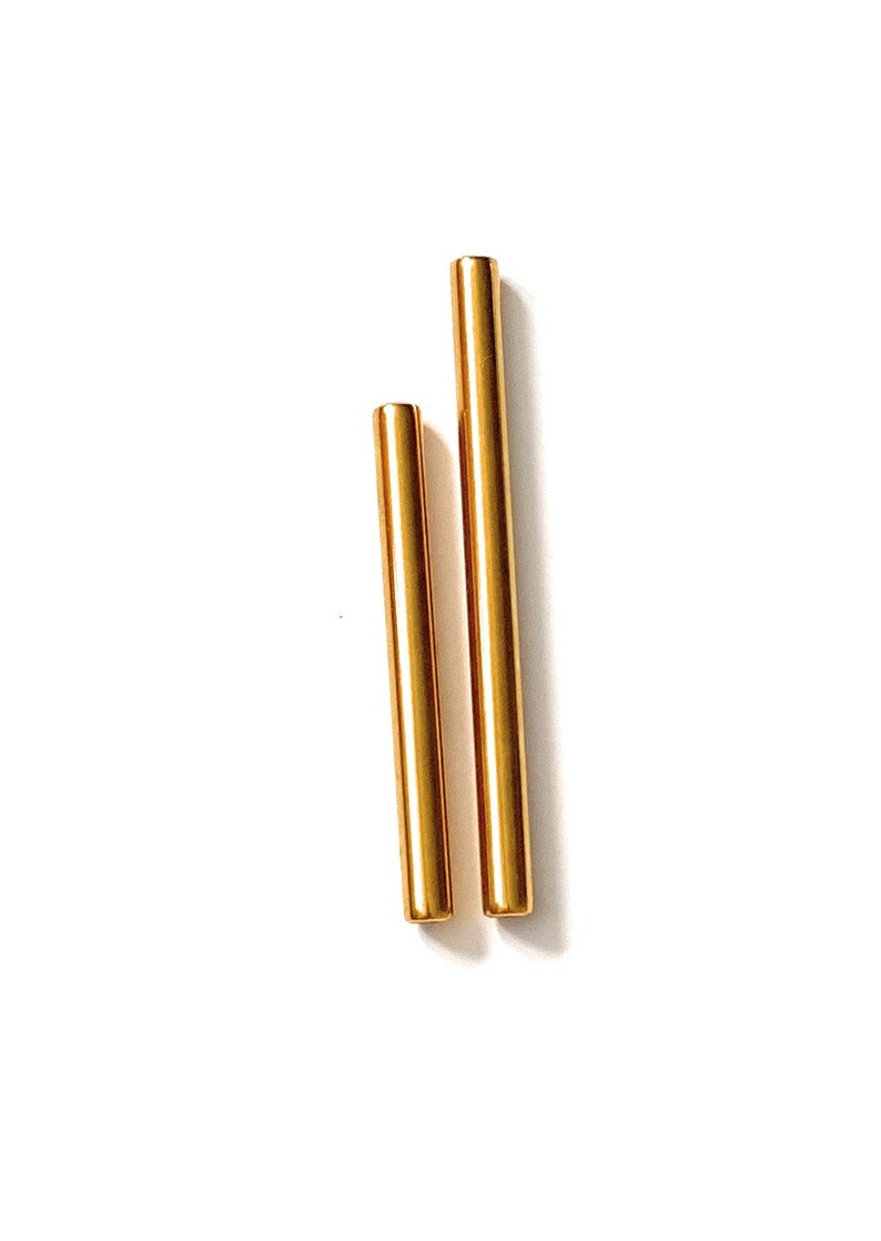 Golden pull tube made of aluminum - for your snuff tube - snuff - stable, light, elegant, noble gold - three lengths 60/70/90mm