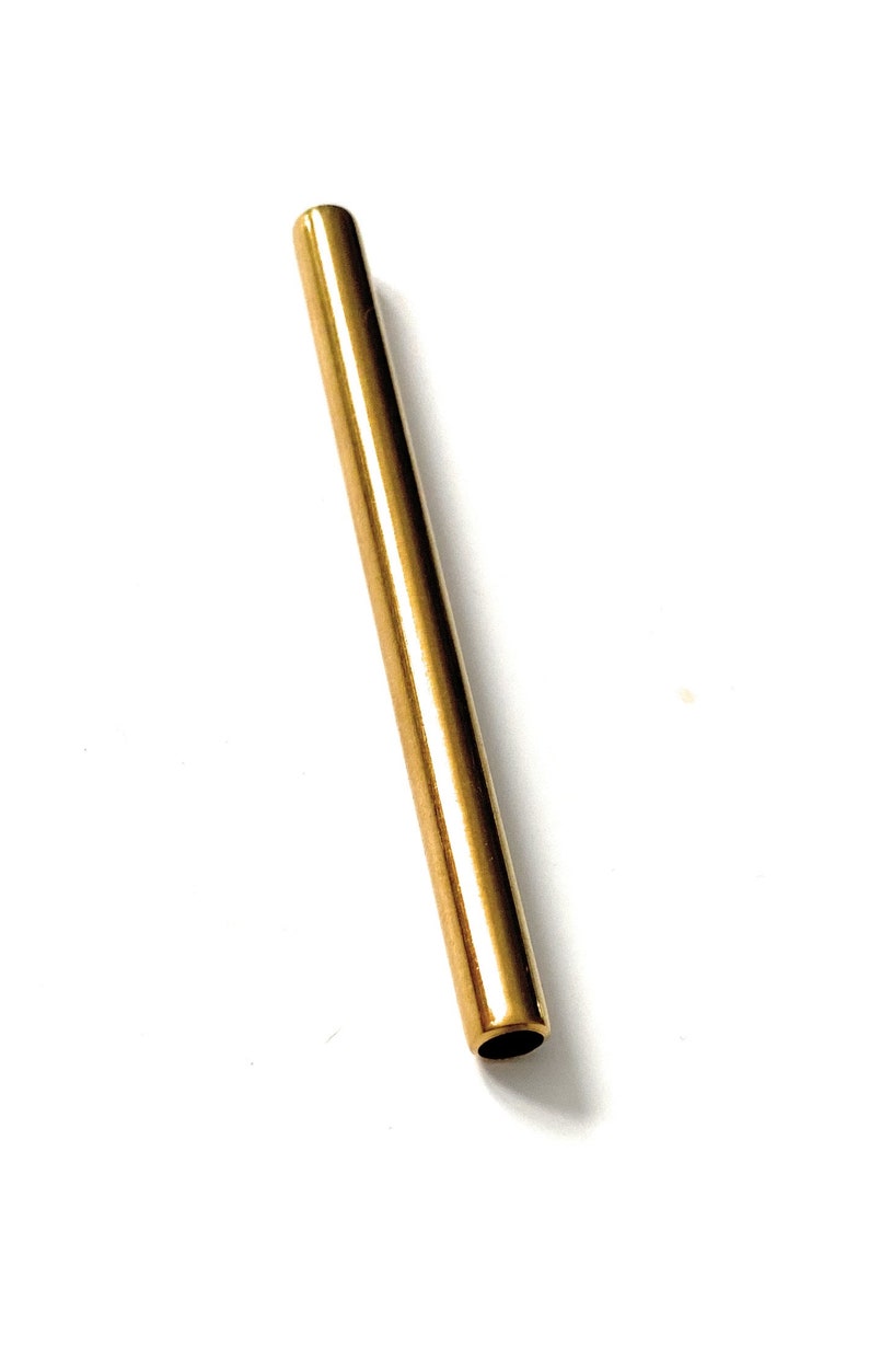 Golden pull tube made of aluminum - for your snuff tube - snuff - stable, light, elegant, noble gold - three lengths 60/70/90mm