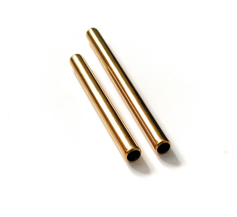 Golden pull tube made of aluminum - for your snuff tube - snuff - stable, light, elegant, noble gold - three lengths 60/70/90mm