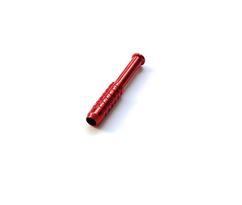 Tubo de aluminio (55mm, Rojo, Estriado) – Compacto y Robusto