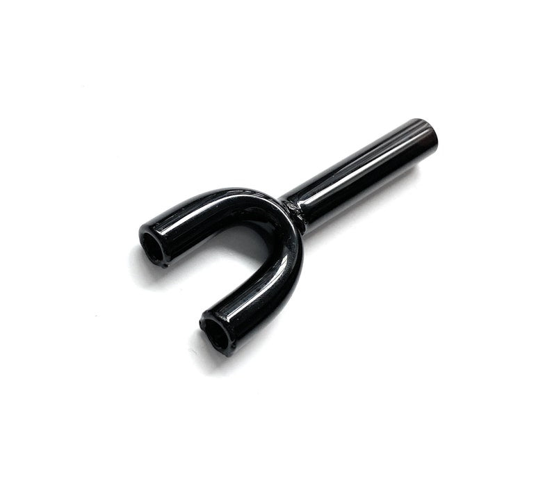 Double glass tube in black - for your snuff draw tube - snuff - snorter dispenser - black approx. 65mm