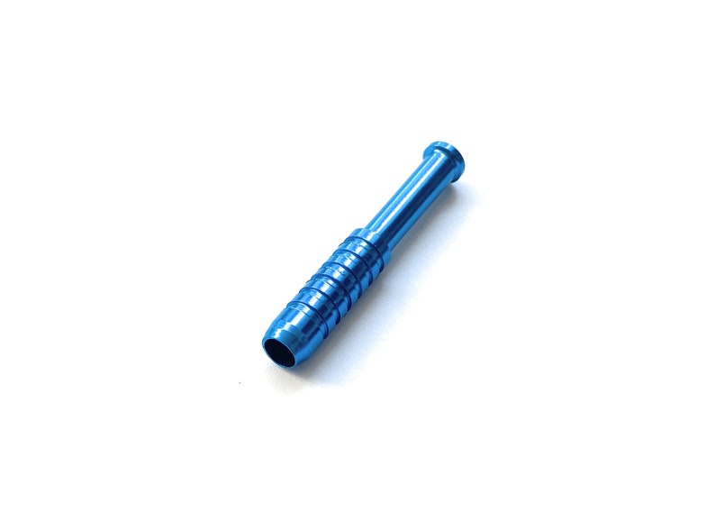 Tubo de aluminio (55mm, Azul, Estriado) – Compacto y Robusto