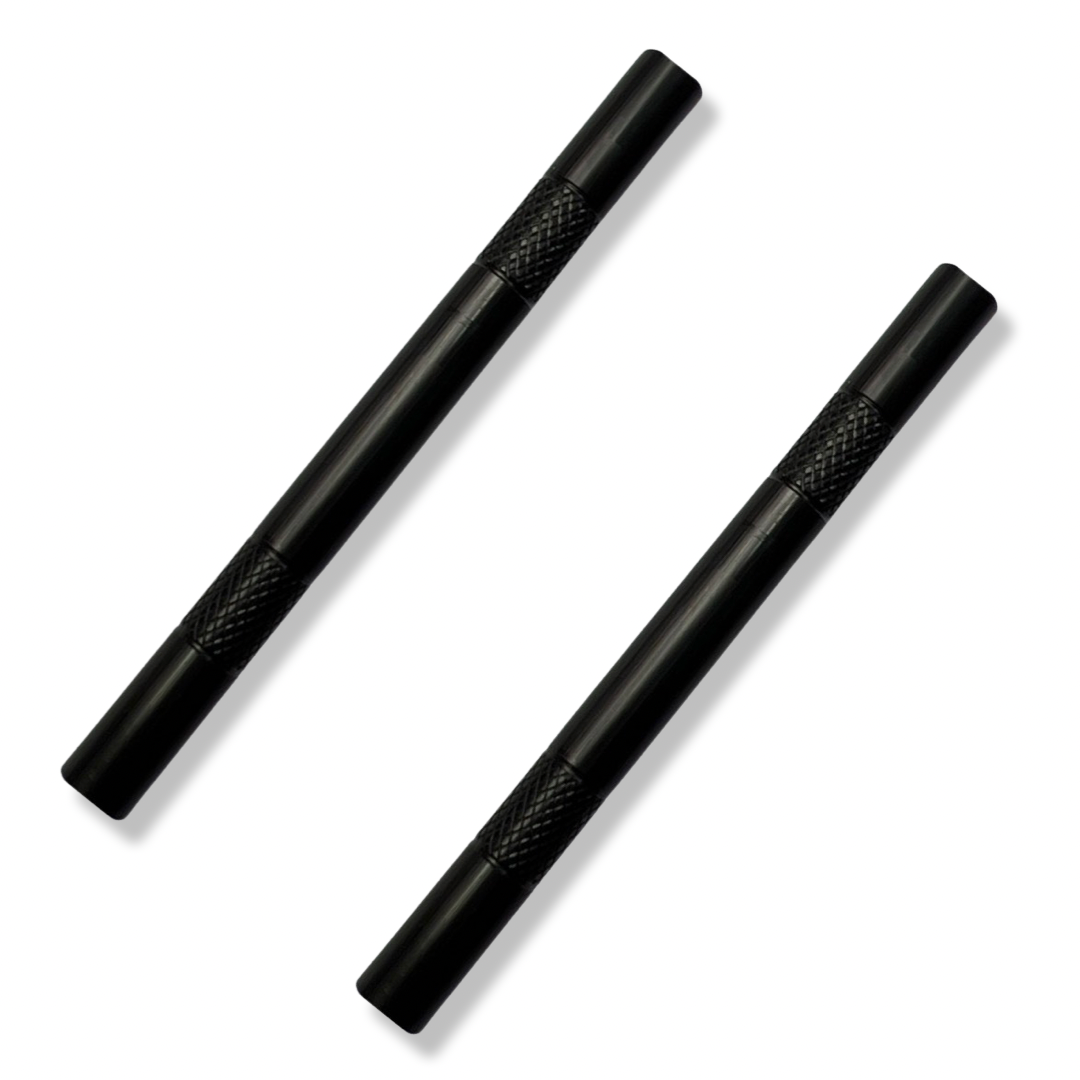 Set di Tubetti – 4 Pezzi – Alluminio Nero Opaco 80mm