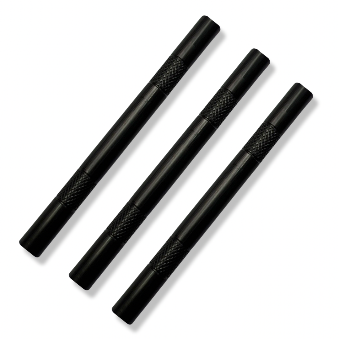 Set di Tubetti – 4 Pezzi – Alluminio Nero Opaco 80mm