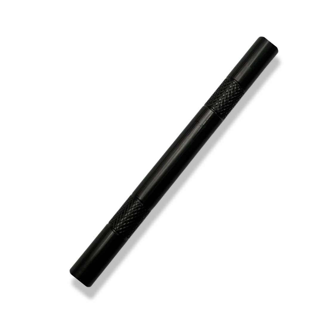 Tube set - 4 pieces - black matt tube made of aluminum - for your snuff - draw - tube - snuff - snorter - smoke pipe - stable, light, elegant nuff - dispenser - length 80mm - stable, light, elegant