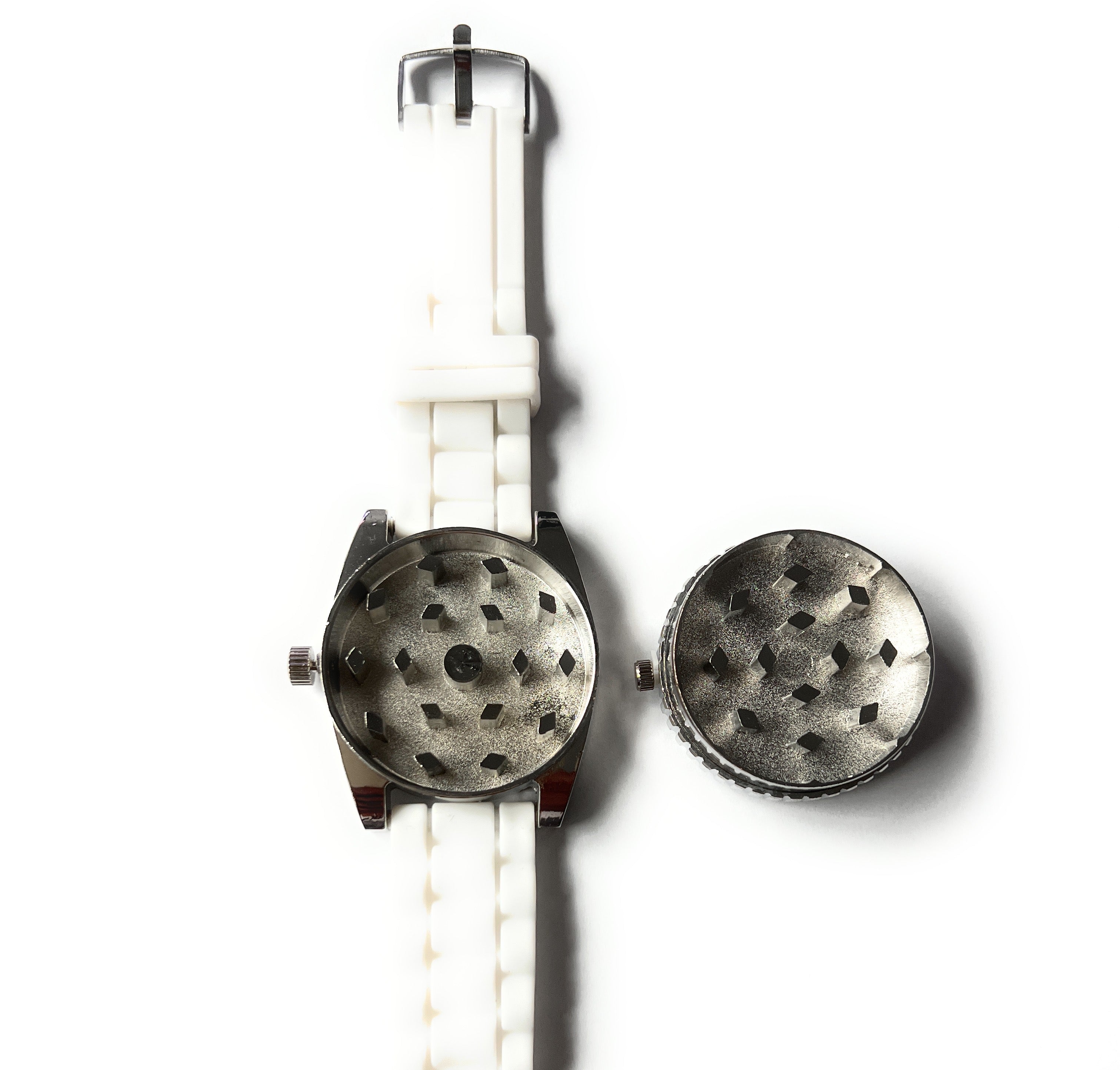 Reloj de pulsera Grinder – Grinder funcional en un diseño de reloj elegante - Blanco