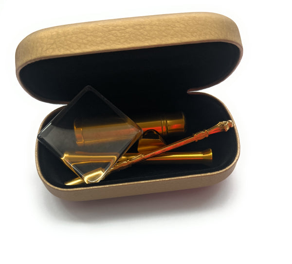 Gold Case (tube, mini glass plate, doser, spoon) in hard case